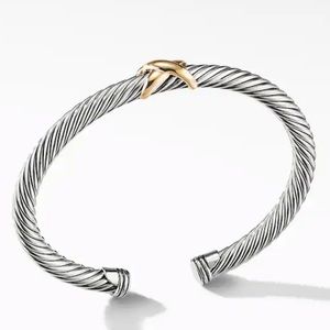 X Bracelet with 14k Gold